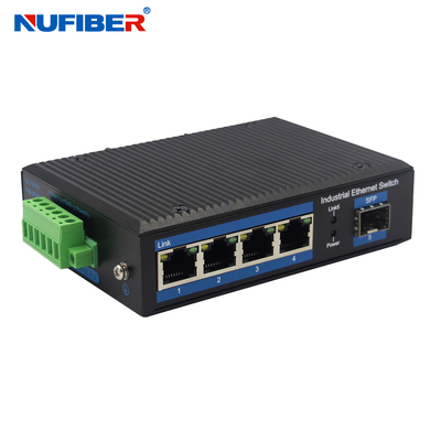 Промышленный гигабитный SFP Ethernet Switch 1.25G SFP до 4*10/100/1000Mbps RJ45 Din Rail Mount DC10~47V