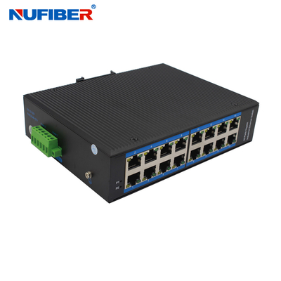 Din Rail Mount Industrial Gigabit Ethernet Switch 16 10/100/1000Mbps RJ45 Порты Преобразователь СМИ DC10 ~ 52V