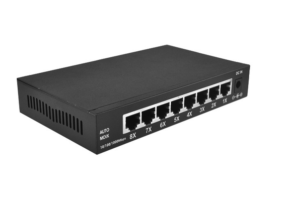 Порт конвертера 8 средств массовой информации переключателя локальных сетей волокна Rj45 UTP для доступа IP