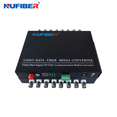 приемопередатчик оптического волокна 8port BNC видео- с портом данных Rs485 для CCTV NF-8V1D-T/R-F20