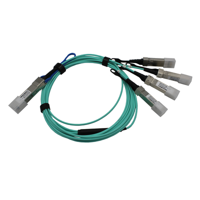 QSFP28 к оптическому кабелю AOC 100G 4x25G OM3 активному для сетей складского помещения