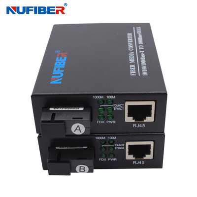 SC 1310nm/1550nm одиночного режима симплекса конвертера 10/100/1000M средств массовой информации гигабита Nufiber